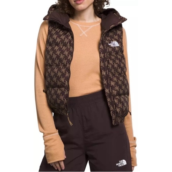 The North Face Hydrenalit Down Vest Coal brown/monogram print Size Medium - Picture 8 of 16